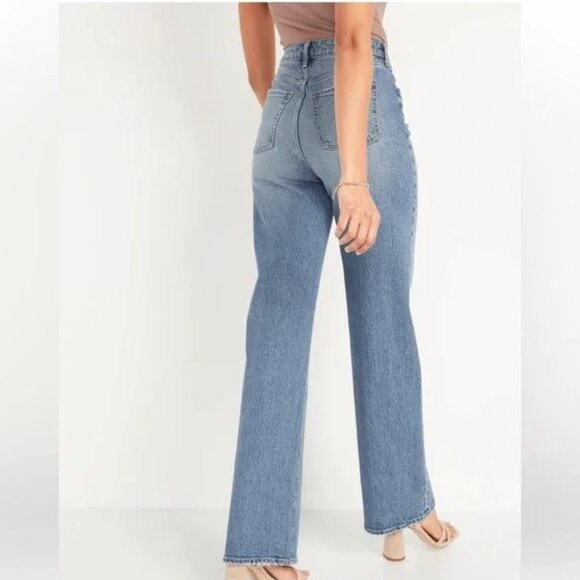 NEW Old Navy Extra High Waist Wide Leg Jeans 16 - Picture 3 of 9